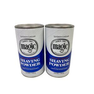 Lot Of 2 Softsheen Carson Magic Regular Strength Shaving Powder 5 oz